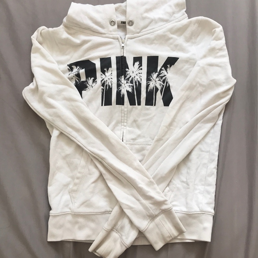 pink zip up hoodie